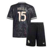 Juventus Pierre Kalulu #15 Koszulka Trzecia dzieci 2025-26 Krótki Rękaw (+ krótkie spodenki)